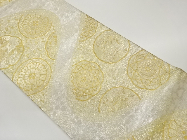 JAPANESE FUKURO OBI / WOVEN FLOWER CREST